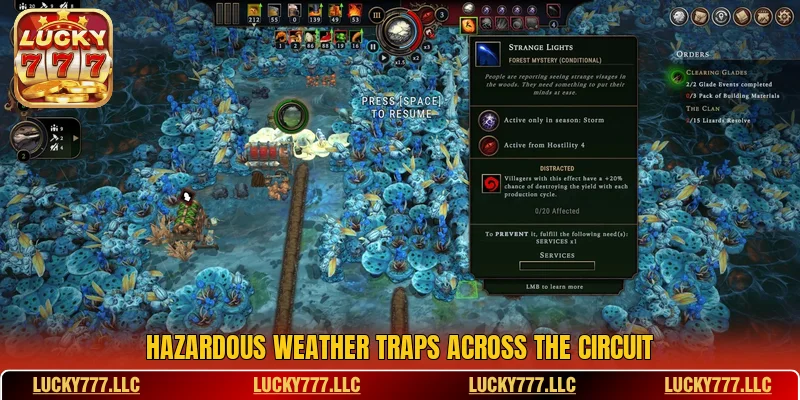 Hazardous weather traps across the circuit