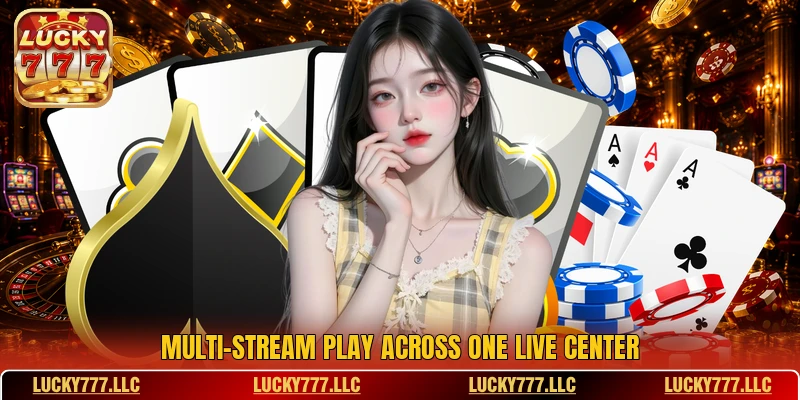 Multi-stream play across one live center