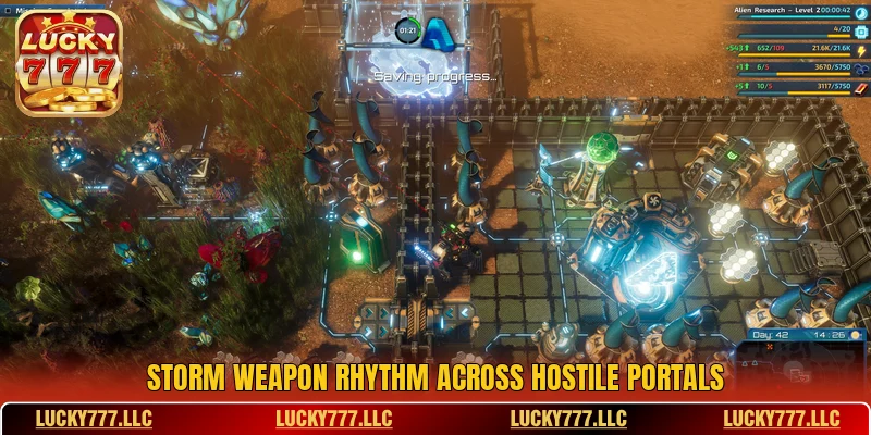 Storm weapon rhythm across hostile portals